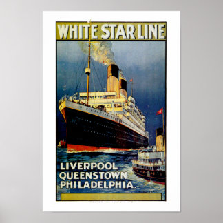 Póster Línea Estrella Blanca a Filadelfia