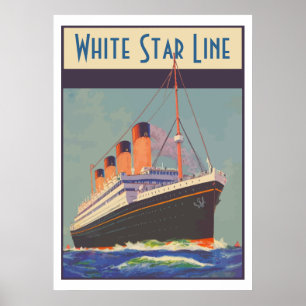 Póster Línea Estrella Blanca (Titanic)