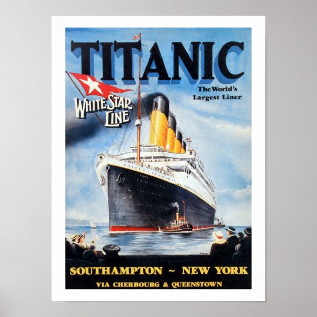 Póster Línea Estrella Blanca Titanic - El Liner Más Grand (Frente)