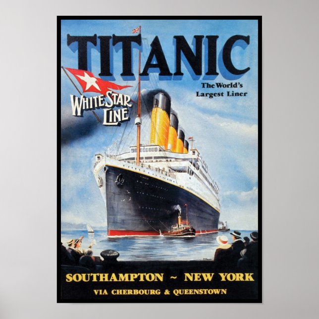 Póster Línea Estrella Blanca Titanic - El Liner Más Grand (Frente)