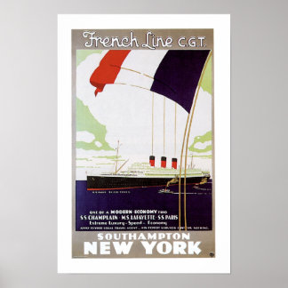 Póster Línea francesa CGT