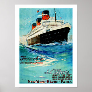 Póster Línea francesa ~ ss París