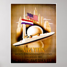 Línea Hamburg-Amerika ~ Poster