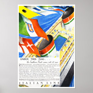Póster Línea italiana ~ debajo de esta bandera