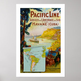 Póster Línea Pacífico Panamá