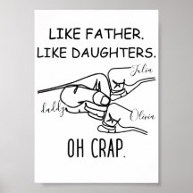 Línea Personalizada Como Padre Como Hijas