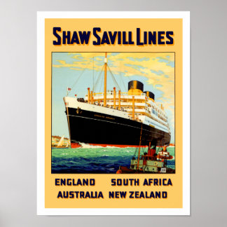 Póster Línea Shaw Savill