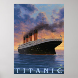 Póster Línea Titanic SceneWhite Star