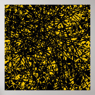 Póster Líneas abstractas - Ámbar