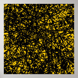 Póster Líneas abstractas - Ámbar