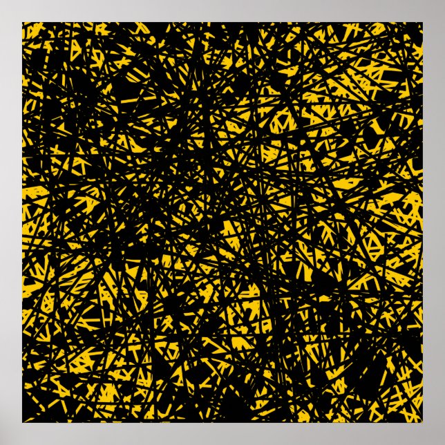 Póster Líneas abstractas - Ámbar (Frente)