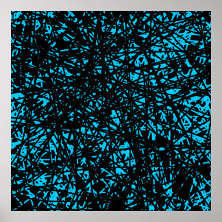 Póster Líneas abstractas - Azul cielo