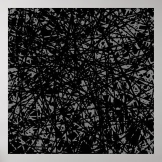 Póster Líneas abstractas - Gris