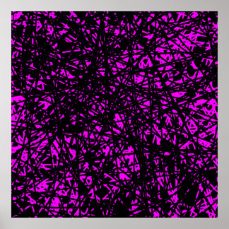 Póster Líneas abstractas - Magenta