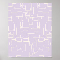 Líneas abstractas minimalistas Pastel Púrpura