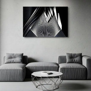 Póster Líneas abstractas modernas de arquitectura 3D
