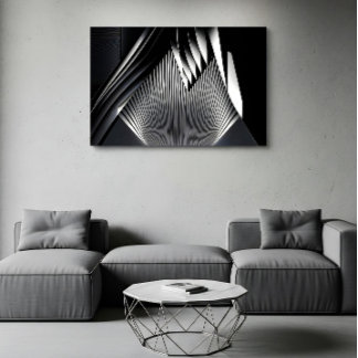 Póster Líneas abstractas modernas de arquitectura 3D