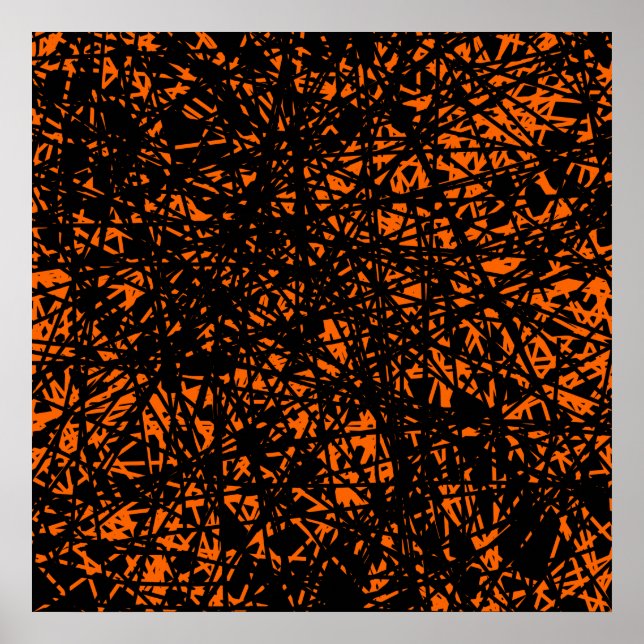 Póster Líneas abstractas - Naranja (Frente)