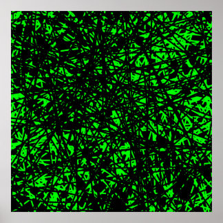 Póster Líneas abstractas - Verde
