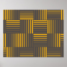 Póster Líneas amarillas, frescas, únicas, modernas y de m