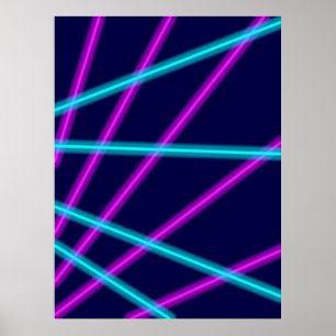 Póster Líneas brillantes