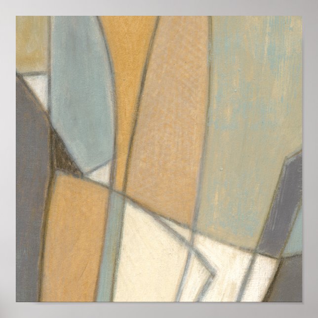 Póster Líneas curvadas y tonos de tierra silenciados (Frente)