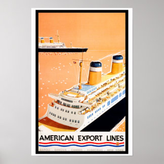Póster Líneas de exportación americanas