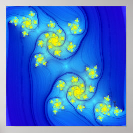 Póster Líneas de flujo flotante (12" x 12") Poster de imp