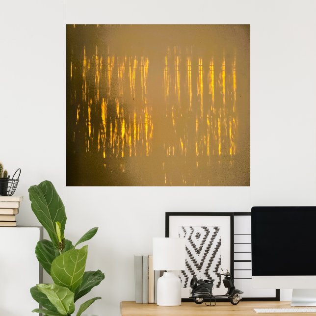 Póster Líneas de luz, (Oficina en casa)