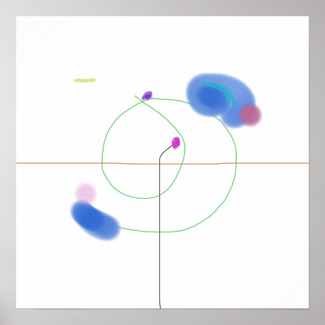 Póster Líneas de mano minimalistas (Frente)