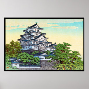 Póster Líneas de transporte pacíficas de Kawase Hasui