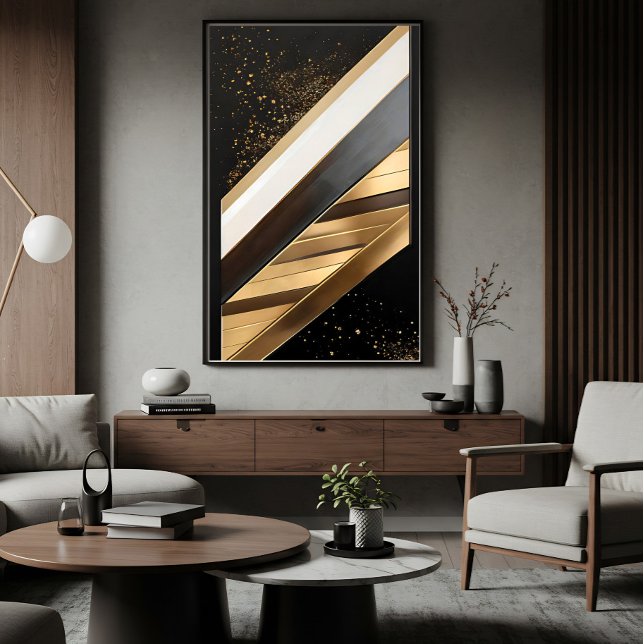 Póster Líneas diagonales de oro (Subido por el creador)