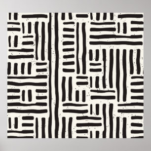 Póster Líneas dibujadas a mano, textura sin costura y gru