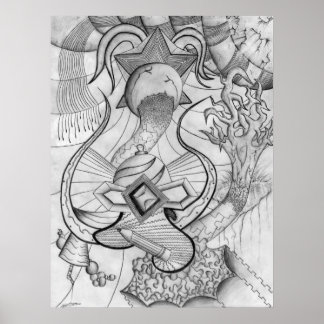 Póster Líneas en movimiento