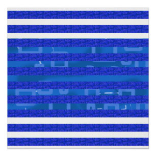 Póster Líneas geométricas de Guay Blue White