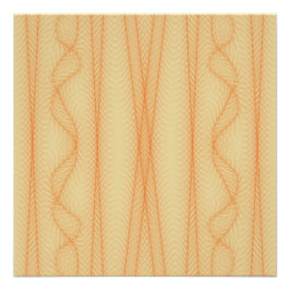 Póster líneas naranjas sobre fondo amarillo