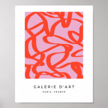 Líneas retro rosadas Formas de pincel abstracto mo