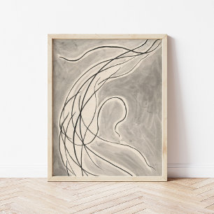 Póster Líneas rítmicas   Abraham Walkowitz