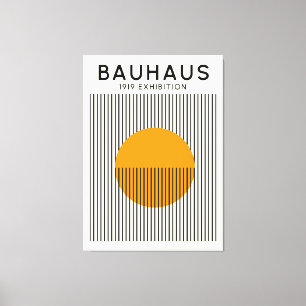 Póster Líneas Sol Bauhaus Impresión Mediados de Si