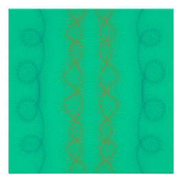 Póster Líneas verticales onduladas sobre fondo verde