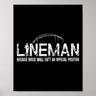 Póster Lineman de fútbol americano