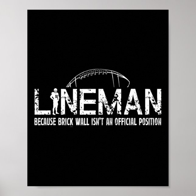 Póster Lineman de fútbol americano (Frente)