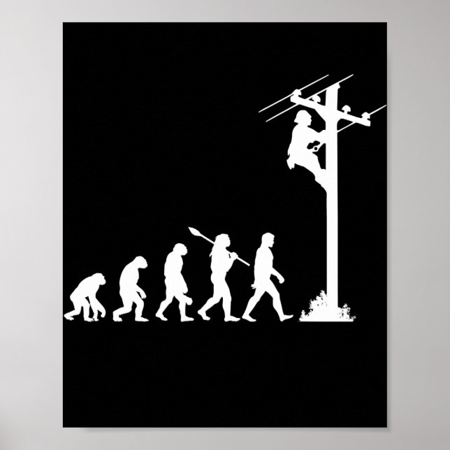Póster lineman evolution electrieman lineman (Frente)