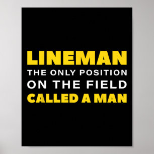 Póster Lineman La Única Posición En El Campo Llamada Mamá