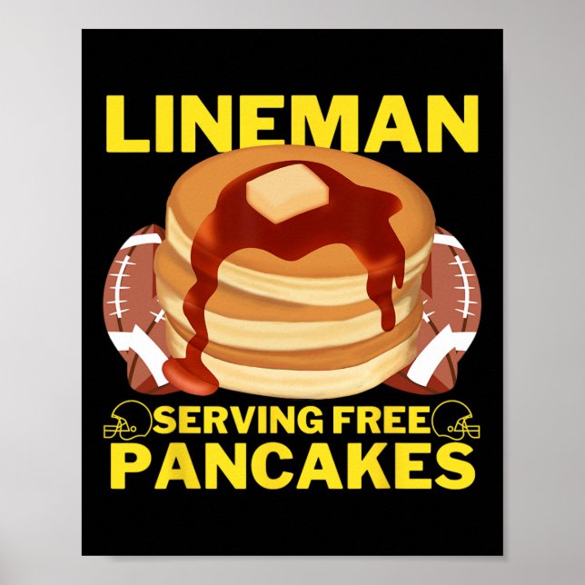 Póster Lineman Sirve Crepes (Frente)