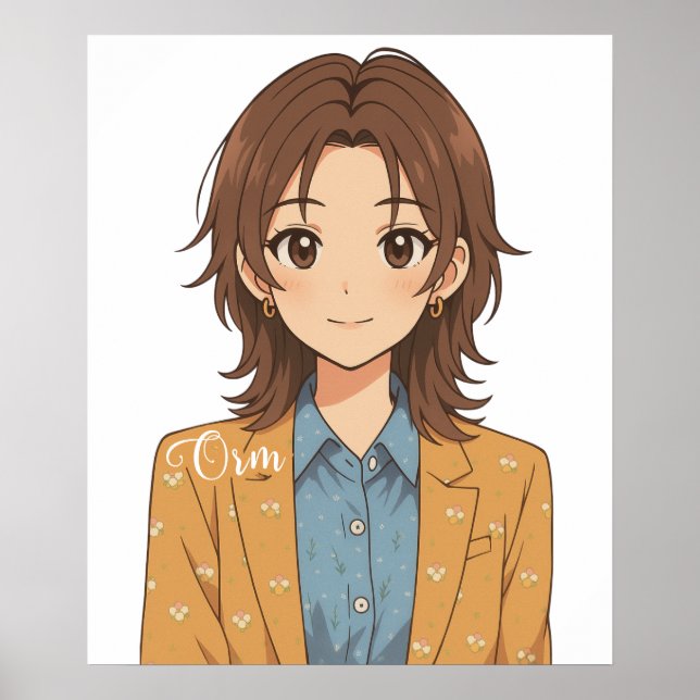 Póster LingOrm, Orm Kornaphat Anime Illustration (Frente)