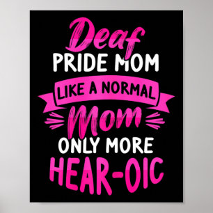 Póster Lingüismo Rótulo Sensibilización Sorda ASL y Orgul