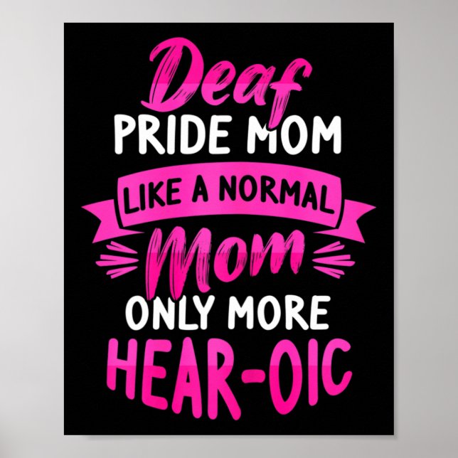 Póster Lingüismo Rótulo Sensibilización Sorda ASL y Orgul (Frente)