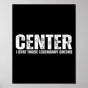 Póster Liniero ofensivo central _ Atleta de fútbol divert