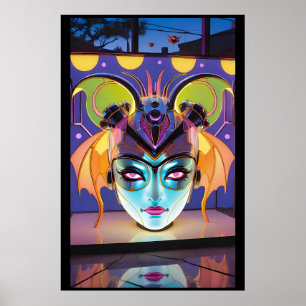 Póster Linterna de Dama Murciélago Deco